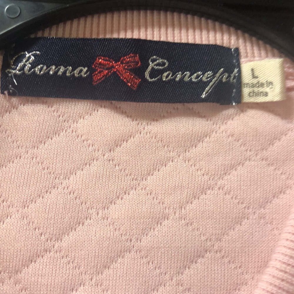 NWOT letterman style jacket, pink & white - Picture 2 of 4